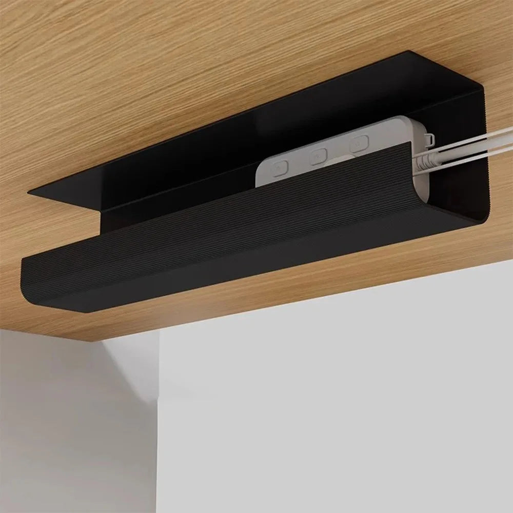 Stick-On Under-Desk Cable Tray