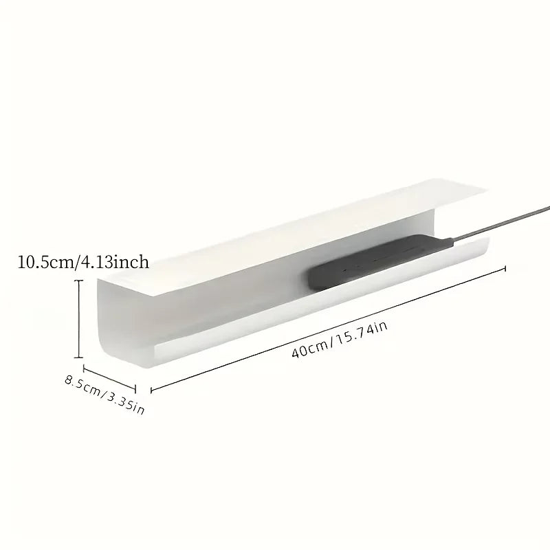 Stick-On Under-Desk Cable Tray