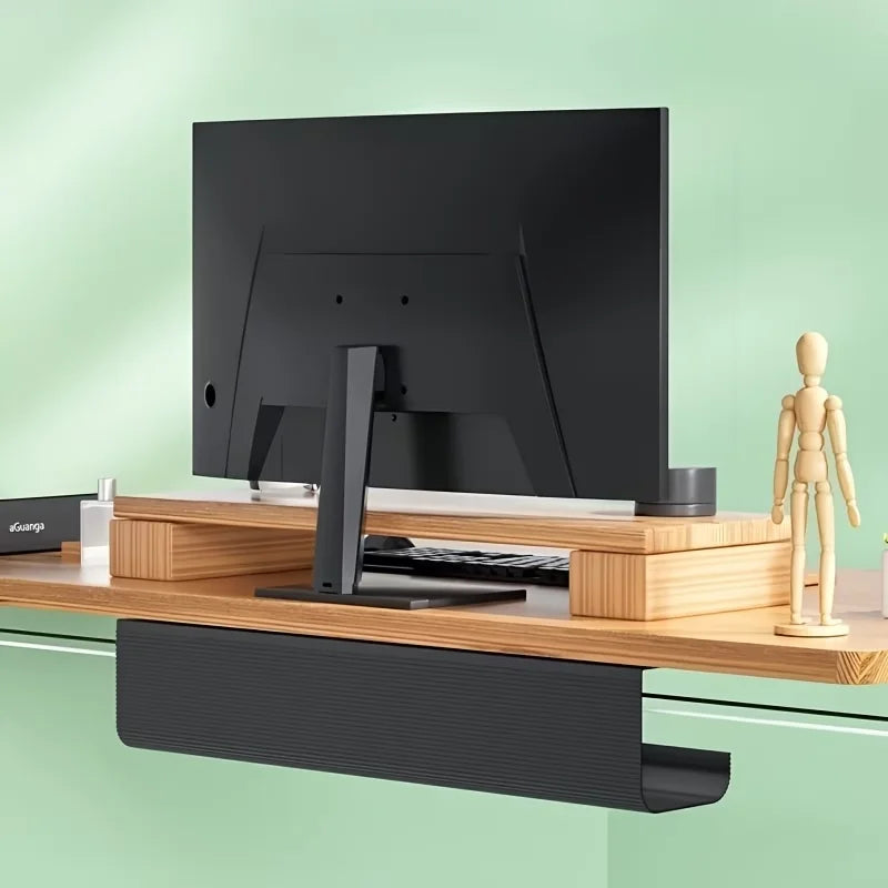 Stick-On Under-Desk Cable Tray